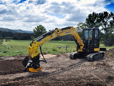 digging a trench with a mini excavator|small trench digging equipment.